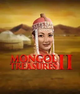 Explore the rich culture of Mongolia with Mongol Treasures 2 slot by Endorphina, featuring a beautiful Mongolian woman clothed in traditional attire against a golden Mongolian steppe backdrop. This graphic portrays the spirit of Mongolian tradition, providing a memorable visual adventure. 